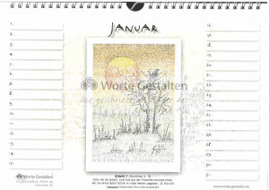 Geburtstagskalender / Monatsblatt Januar