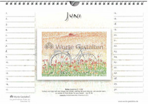 Geburtstagskalender / Monatsblatt Juni