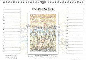 Geburtstagskalender / Monatsblatt November