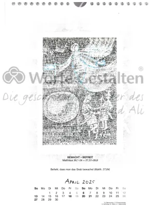 Monatsblatt  Jahreskalender 2025