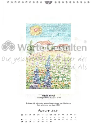 Monatsblatt  Jahreskalender 2025