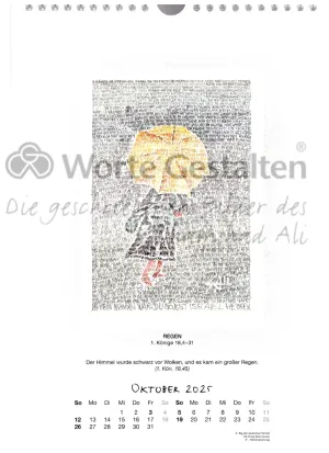 Monatsblatt  Jahreskalender 2025