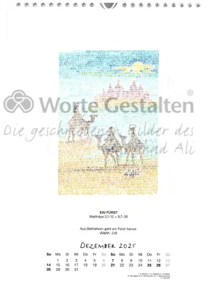 Monatsblatt  Jahreskalender 2025