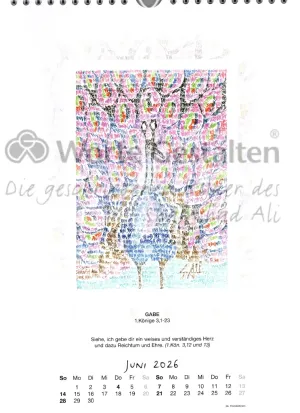 Monatsblatt  Jahreskalender 2026
