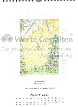 Monatsblatt  Jahreskalender 2026