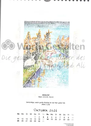 Monatsblatt  Jahreskalender 2026