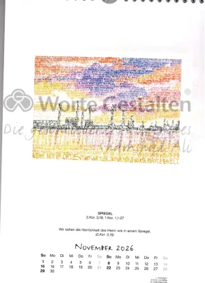 Monatsblatt  Jahreskalender 2026