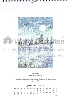Monatsblatt  Jahreskalender 2027