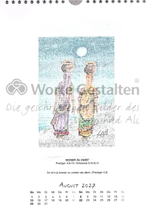Monatsblatt  Jahreskalender 2027